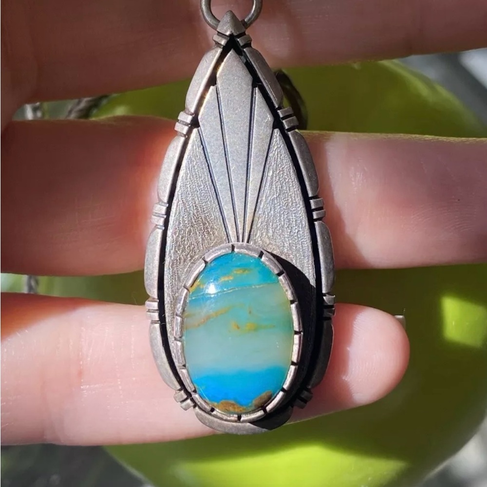 L. Bruce Hodgins Sterling Native American Rare pendant
